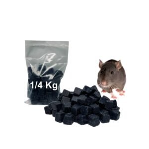 Raticida veneno para ratas ratones brodifacoum 1/4 kg anticoagulante seca roedores cebo parafinado