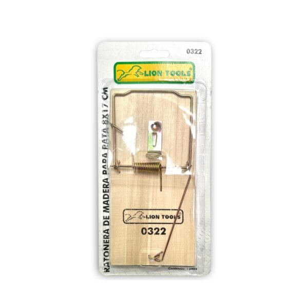 Trampa De Madera 1 Pza Para Rata Mecanismo Palanca Reutilizable
