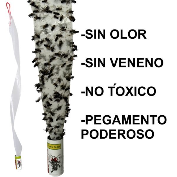Rollo Tira Pegajosa Para Moscas Insectos Voladores 20 piezas