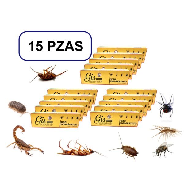 Gis Insecticida Cucarachicida 15 Barritas Uso Domestico Cucarachas, Alacranes, Hormigas
