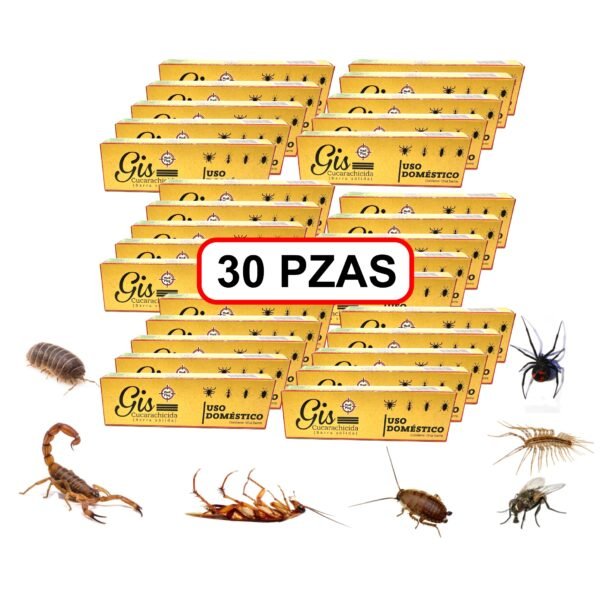 Gis Insecticida Cucarachicida 30 Barritas Uso Domestico Cucarachas, Alacranes, Hormigas