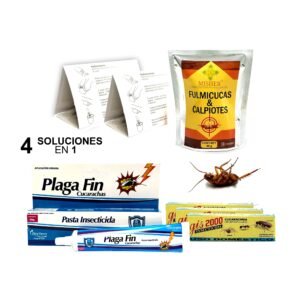 KIT Gel + Pasta + Gis + Trampa Pegajosa Para Control De Cucarachas Calidad Premium Eficaz