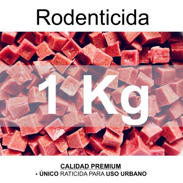 Raticida Veneno Para Ratas Ratones Bromadiolona 1kg Anticoagulante Seca Roedores Cebo Parafinado