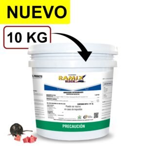 Cubeta Raticida Veneno Para Ratas Ratones Bromadiolona 10 kg Anticoagulante Seca Roedores Cebo Parafinado
