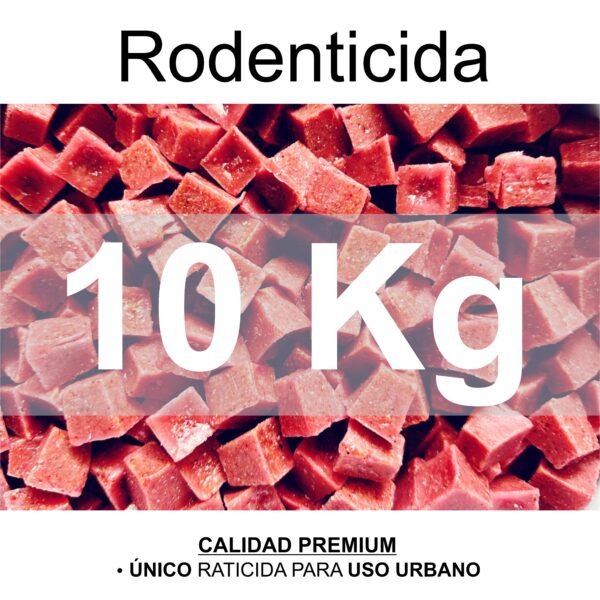 Cubeta Raticida Veneno Para Ratas Ratones Bromadiolona 10 kg Anticoagulante Seca Roedores Cebo Parafinado