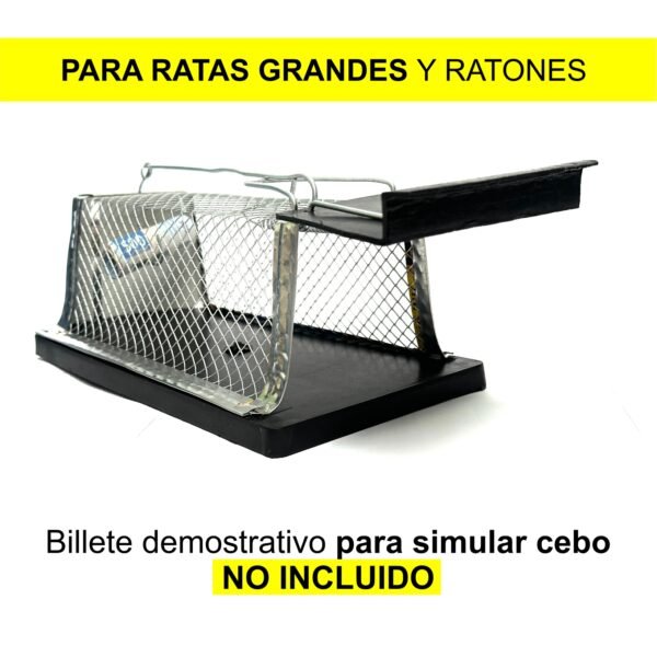 Trampa Jaula De Metal Para Ratas Mecanismo Palanca Resorte Reutilizable