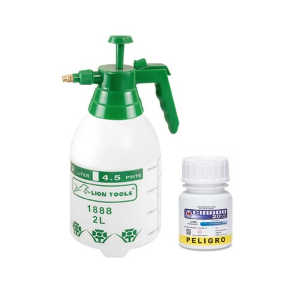 Insecticida Concentrado 100ml Para Insectos En General Cucarachas, Arañas, Chinches, Alacranes, Mosca, etc + Fumigador 2L Presión Manual