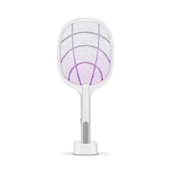 Raqueta Para Mosquitos Batería Ion-Litio Luz Violeta Premium Carga + Cable USB
